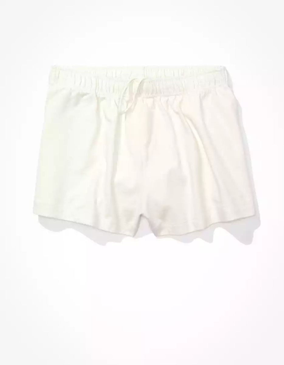 Shorts American Eagle AE Sun Set Knit Blanche Femme | HUN-60963287